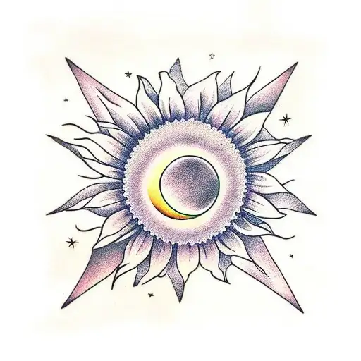 Sunflower With The Moon And Back And Infinity And Beyond With The Name Ajay Inside Of It