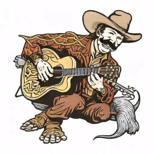 Marty Robbins Playing Guitar As An Armadillo