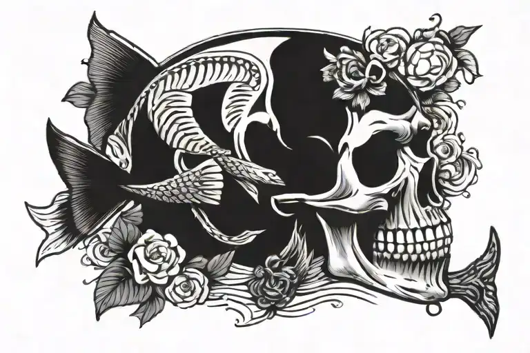 Skull And Fish