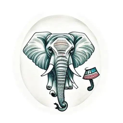 Elephant Next To Mirror