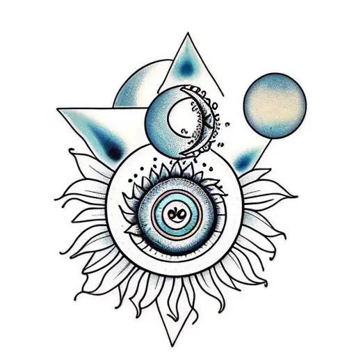 Sunflower With The Moon And Back And Infinity And Beyond With The Name Ajay Inside Of It