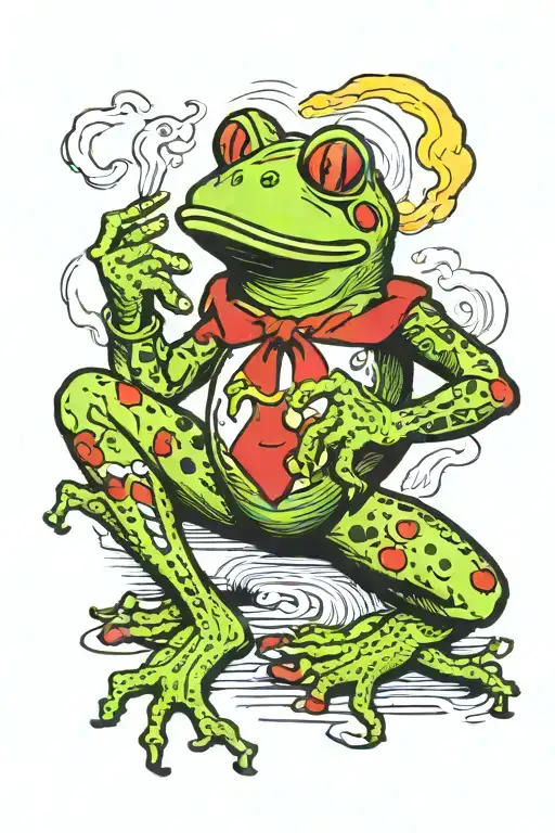 Smoking Boxing Frog