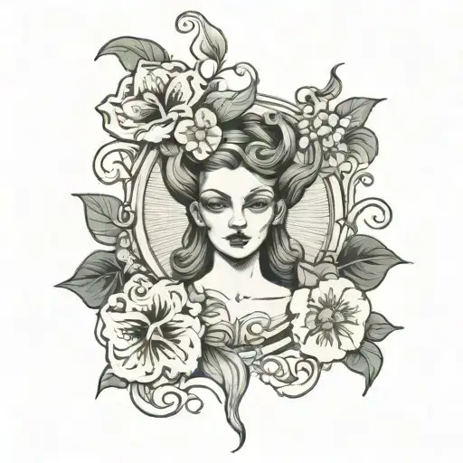 Feminine Demon In Morning Glory