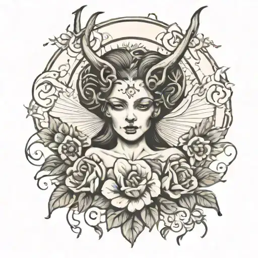 Feminine Demon In Morning Glory