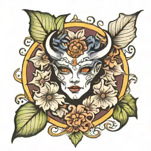 Feminine Demon In Morning Glory