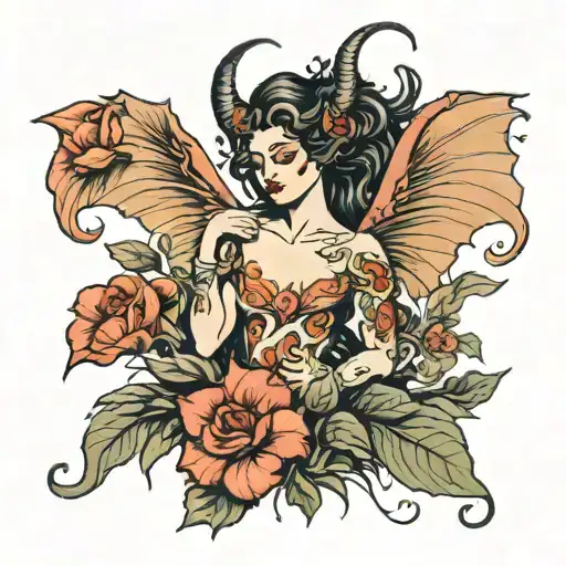 Feminine Demon In Morning Glory