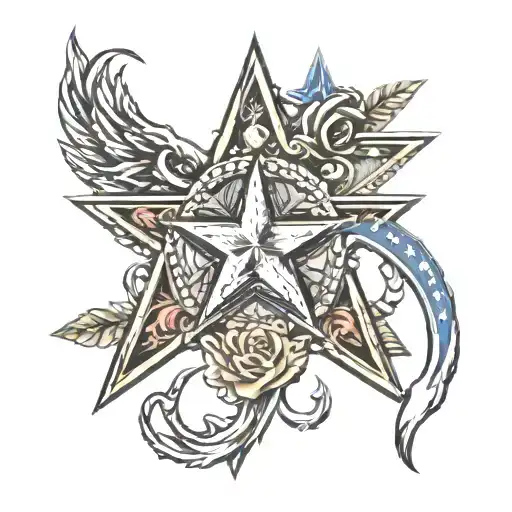 Army Mom & Air Force Veteran Jeweled Star