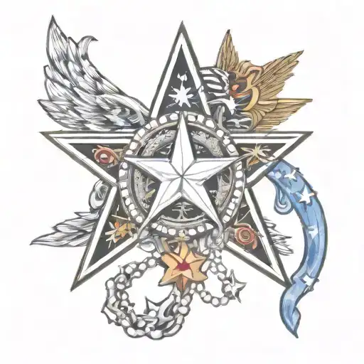 Army Mom & Air Force Veteran Jeweled Star