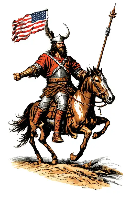 Viking Warrior Riding