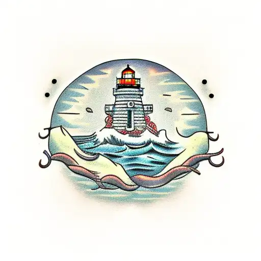 Octopus Boat Lighthouse Frame