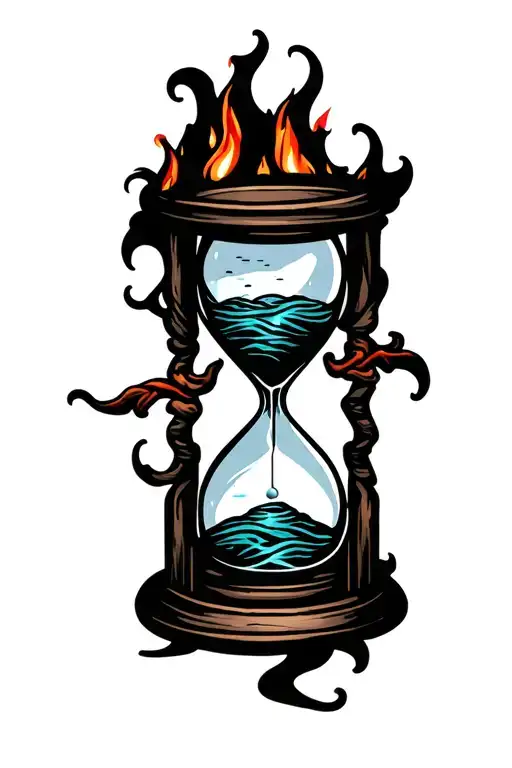 River Into Fire Hourglass