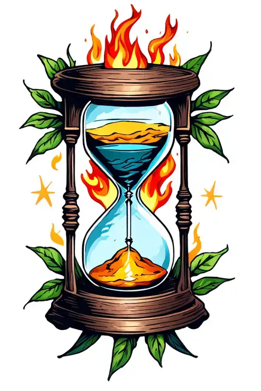 River Top And Fire Bottom Hourglass