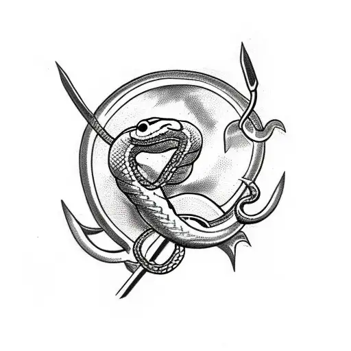 Snake With Trident