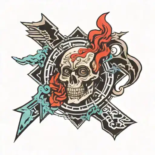 Cybersigilism Background With Graffiti Inspired Design