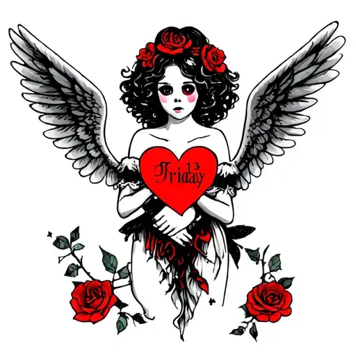 Cupid Goth Friday The 13Th Valentine's Day