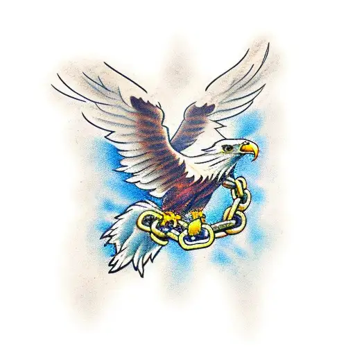 Eagle With Chain