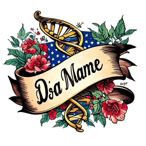 Dna And Name On Banner