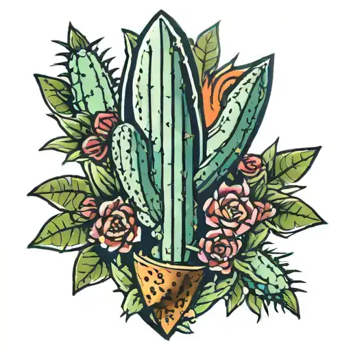 Arrowhead With Cactus