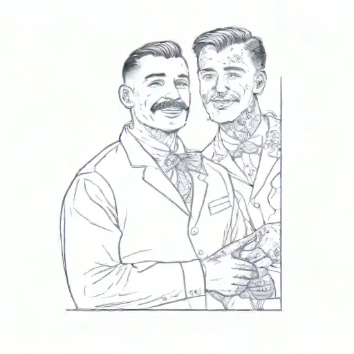 Two Grooms Getting Ready For Their Wedding