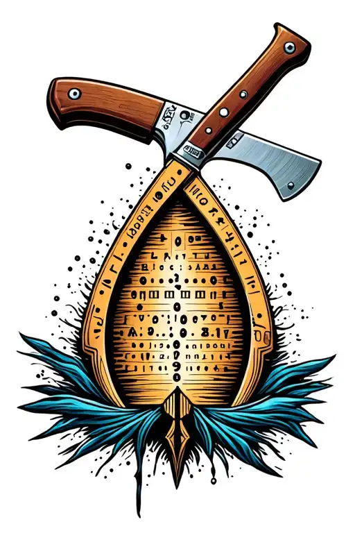 Butcher Knife Morse Code Sending Device Integrated Norse Theme And Surfboard