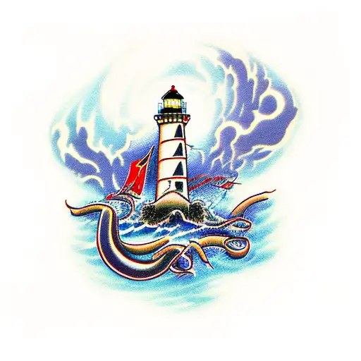 Lighthouse Attacked By Kraken
