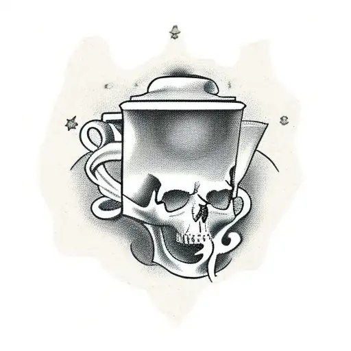 Coffee Pot With A Skull In It