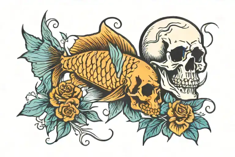 Skull And Fish