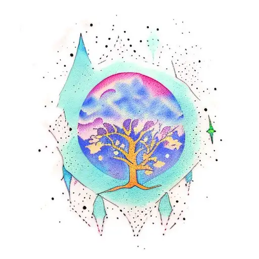 Watercolor Tree With Let Them Integrated In