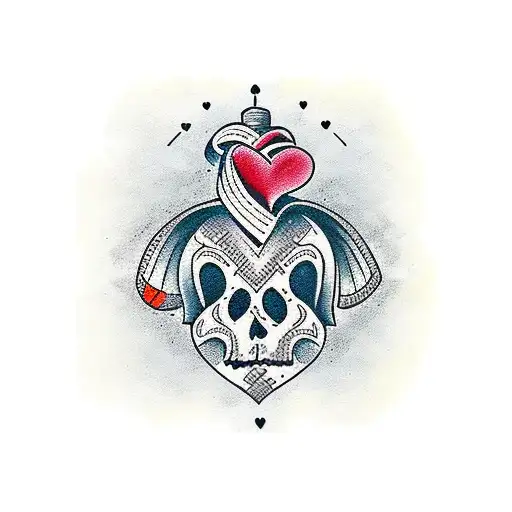 Heart Traditional Mexican Folk With Place To Enter Text