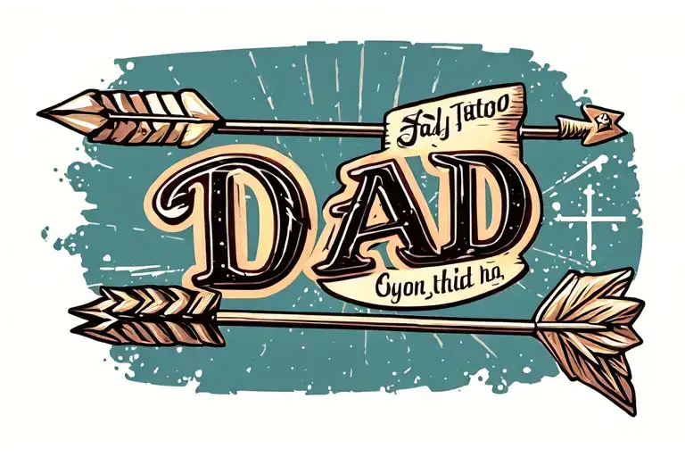 Lance Corporal Rank With An Arrow With Dad Written