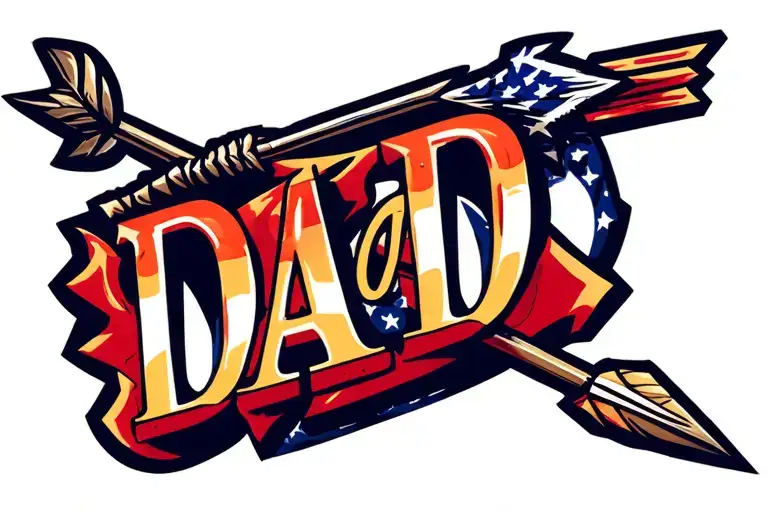 Lance Corporal Army Rank With An Arrow With Dad Written