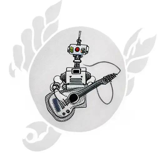 Robot Playing A Guitar
