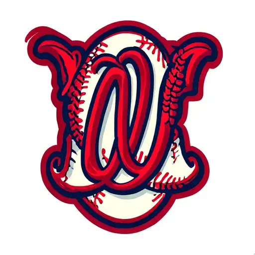 Washington Nationals Curly W Logo In Color