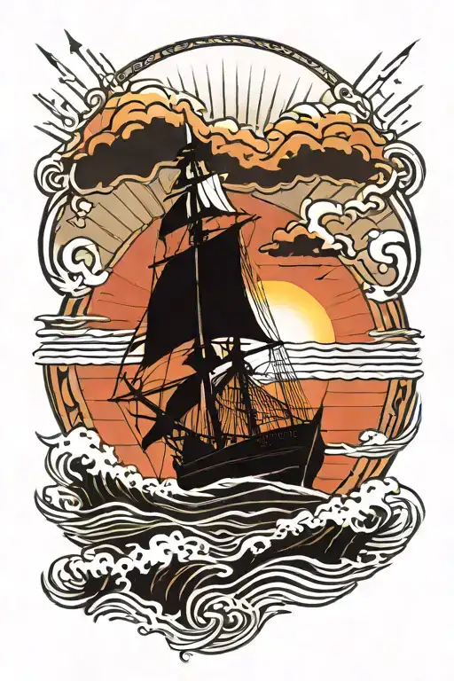 Sailboat Into Sunset Victory