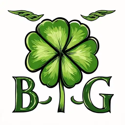 Celtic Clover Tattoo Incorporating The Letters B L G