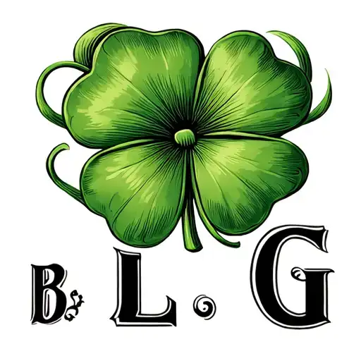 3 Leaf Clover Made Of The Letters B L G