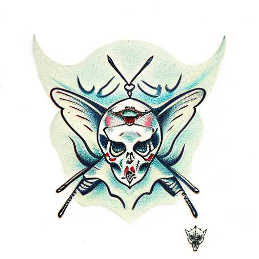 Moth With Skull Head