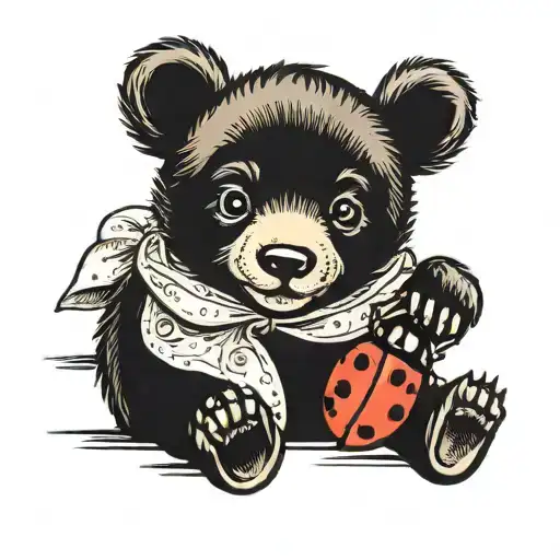 Baby Bear With Lady Bug