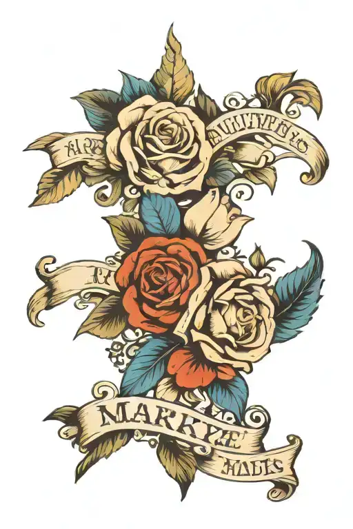 Dutch Background Inculding The Names Maaike And Martinus