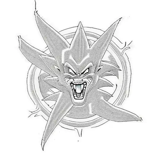 Goku With Shenron On Background