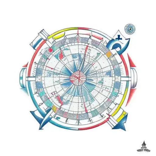 Nautical Chart With Two Spaces For Date And Time