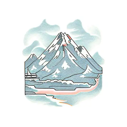 River And Mountain And Road