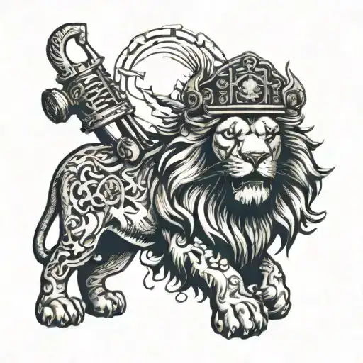 Lion Firefighter And Mechanical