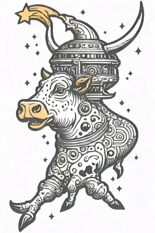 Spaceship Beaming Cow