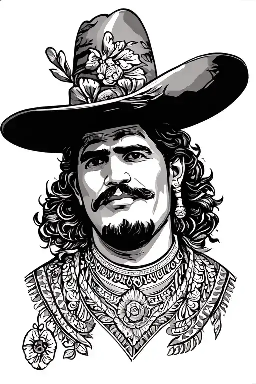 Mexican Man Sleeve Front View