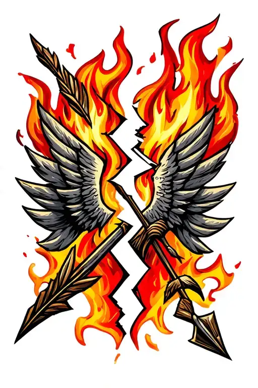 The Arrow Is Broken In The Middle In The Fire