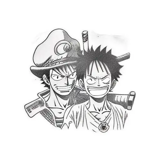 Luffy And Zoro From One Piece
