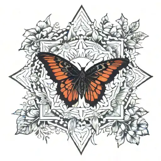 Spiritual Mandala Incorporating Elements Of Nature