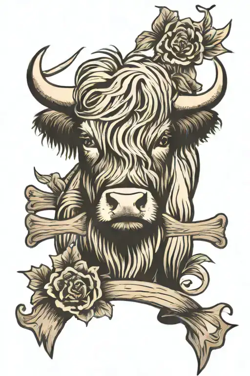 Cross And Highland Cow