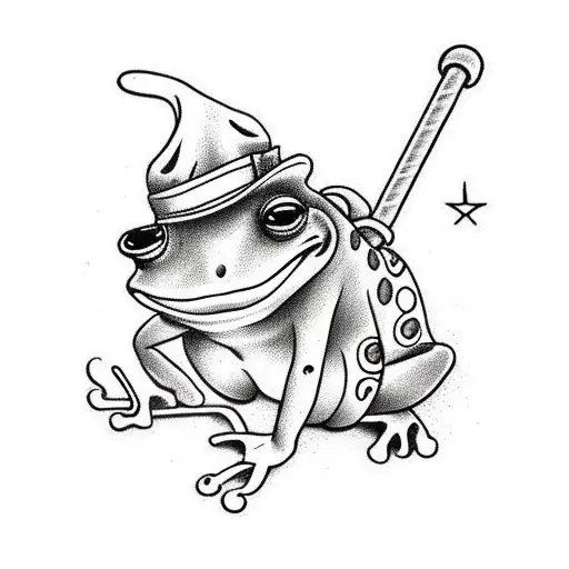 Adventure Frog With Walking Stick And Hat
